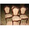 Image 1 : 4 tapestry Victorian carved chairs