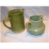 Image 1 : 2 Green Pottery Pitchers