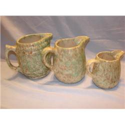 3 Pottery Pitchers