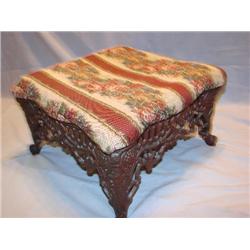 Victorian cast iron footstool