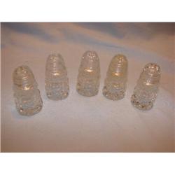 5 crystal Czech salt & peppers