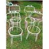 Image 1 : 4 white iron chairs