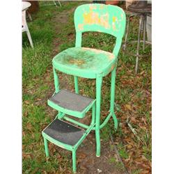Green Kitchen Step Chair