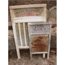 2 old washboards