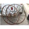 Image 1 : Pair of matching wagon wheels
