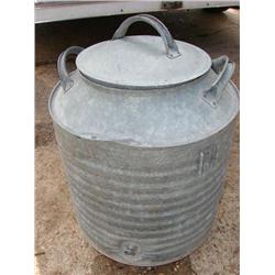 Galvanized water jug w/lid