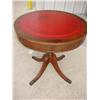 Image 1 : Round leather top table