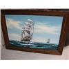 Image 1 : Signed oil on canvas ship