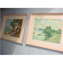 Pair of framed prints