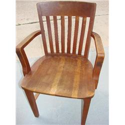 Solid oak desk chair