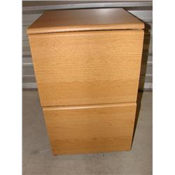 2 drawer wood file cabinet