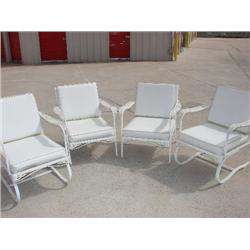 4 metal patio chairs