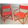 Image 1 : 2 red folding chairs