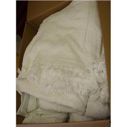 Large box filled w/linens & towels