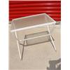 Image 1 : Small glass top metal patio table