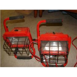 2 portable work lights