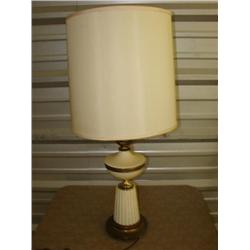 Gold & White lamp w/shade
