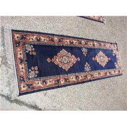 Blue runner rug