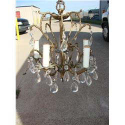 Small chandelier w/crystals
