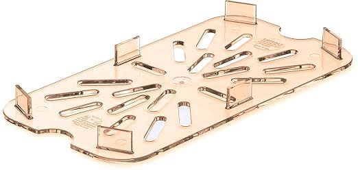 Carlisle StorPlus Drain Shelf For 1/2 Size Food Pans - Clear Polycarbonate Grate, Pack Of 6 - View #5