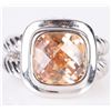 Image 1 : STERLING SILVER CITRINE CABLE DESIGN RING