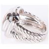 Image 2 : STERLING SILVER CITRINE CABLE DESIGN RING