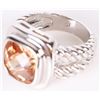 Image 3 : STERLING SILVER CITRINE CABLE DESIGN RING