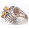 Image 2 : STERLING SILVER CITRINE OVAL CUT RING