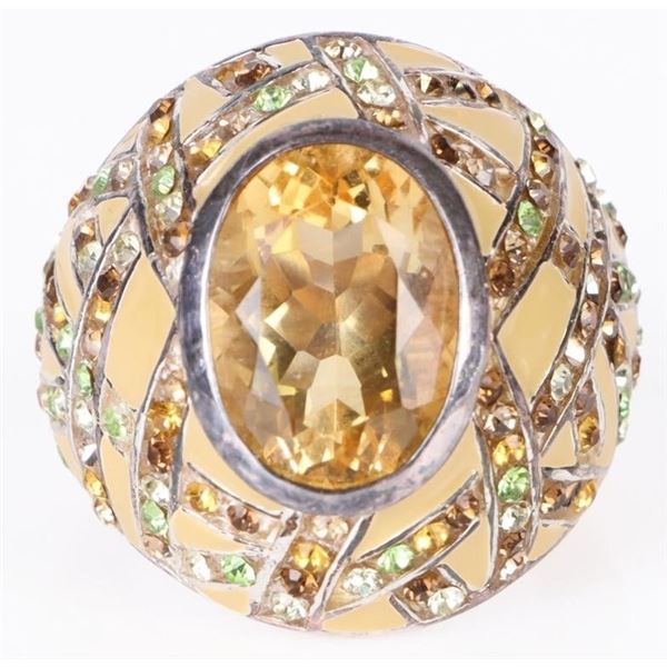 STERLING SILVER CITRINE FASHION RING