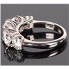 Image 2 : STERLING SILVER 5-STONE MOISSANITE LADIES RING