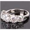 Image 3 : STERLING SILVER 5-STONE MOISSANITE LADIES RING