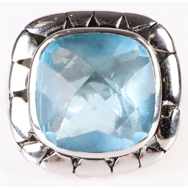 STERLING SILVER BLUE TOPAZ RING