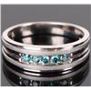 Image 1 : .25CTW BLUE DIAMOND 10K WHITE GOLD LADIES RING