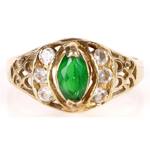 10K YELLOW GOLD CUBIC ZIRCONIUM LADIES RING