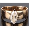 Image 1 : 10K YELLOW GOLD MARQUISE CZ LADIES RING