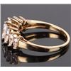 Image 2 : ELEGANT MARQUIS CUT CZ 10K GOLD LADIES RING