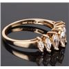Image 3 : ELEGANT MARQUIS CUT CZ 10K GOLD LADIES RING