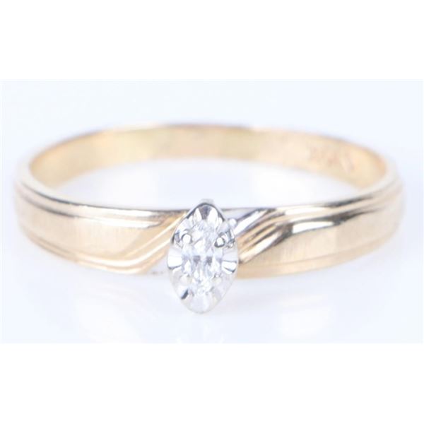 0.10 CT. DIAMOND SOLITAIRE 10KT. GOLD RING