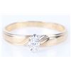 Image 1 : 0.10 CT. DIAMOND SOLITAIRE 10KT. GOLD RING