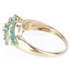 Image 2 : GENUINE EMERALD CLUSTER 10K GOLD LADIES RING