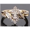 Image 1 : LADIES DIAMOND 10K YELLOW GOLD RING