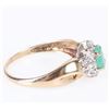 Image 3 : 0.02 CTW. DIAMOND EMERALD 10 KT. YLW GOLD RING