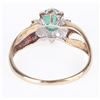 Image 4 : 0.02 CTW. DIAMOND EMERALD 10 KT. YLW GOLD RING
