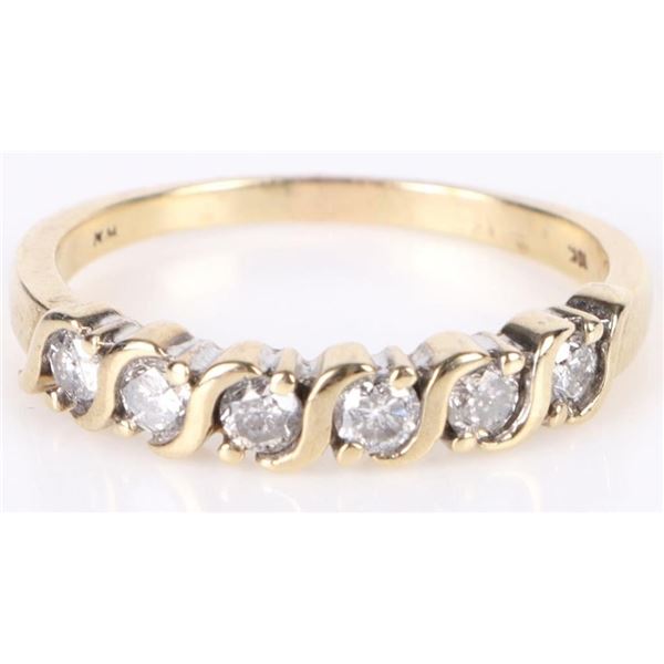 .51 CTW. DIAMOND 10K YELLOW GOLD LADIES RING
