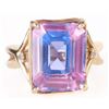 Image 1 : BI-COLOR SAPPHIRE & DIAMOND 10K GOLD LADIES RING
