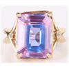 Image 3 : BI-COLOR SAPPHIRE & DIAMOND 10K GOLD LADIES RING
