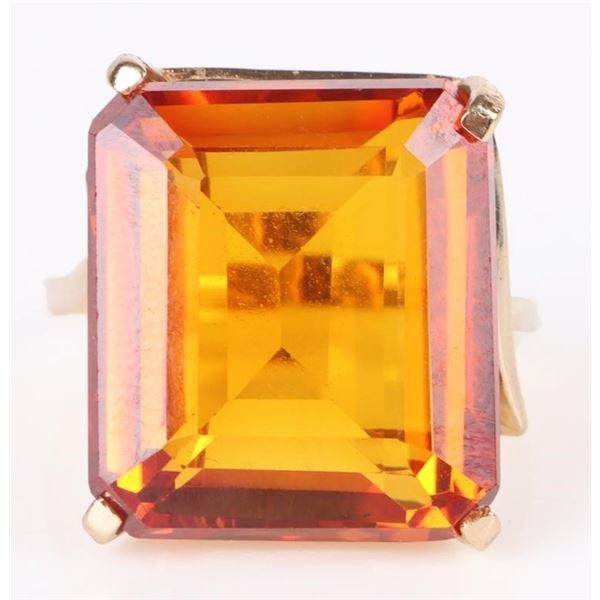 36.90CT AGL SAPPHIRE 10K GOLD LADIES RING