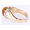 Image 2 : 10K YELLOW GOLD TIGER'S EYE LADIES RING