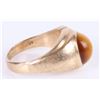 Image 3 : 10K YELLOW GOLD TIGER'S EYE LADIES RING