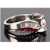 Image 3 : 14K WHITE GOLD EGL 0.74CT SI1 DIAMOND RUBY RING